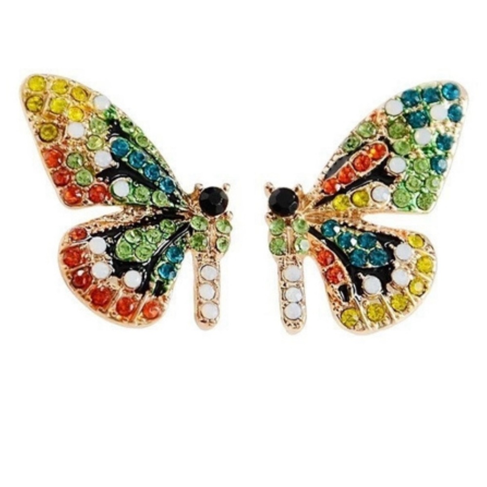 Brand New Colorful Butterfly Earrings